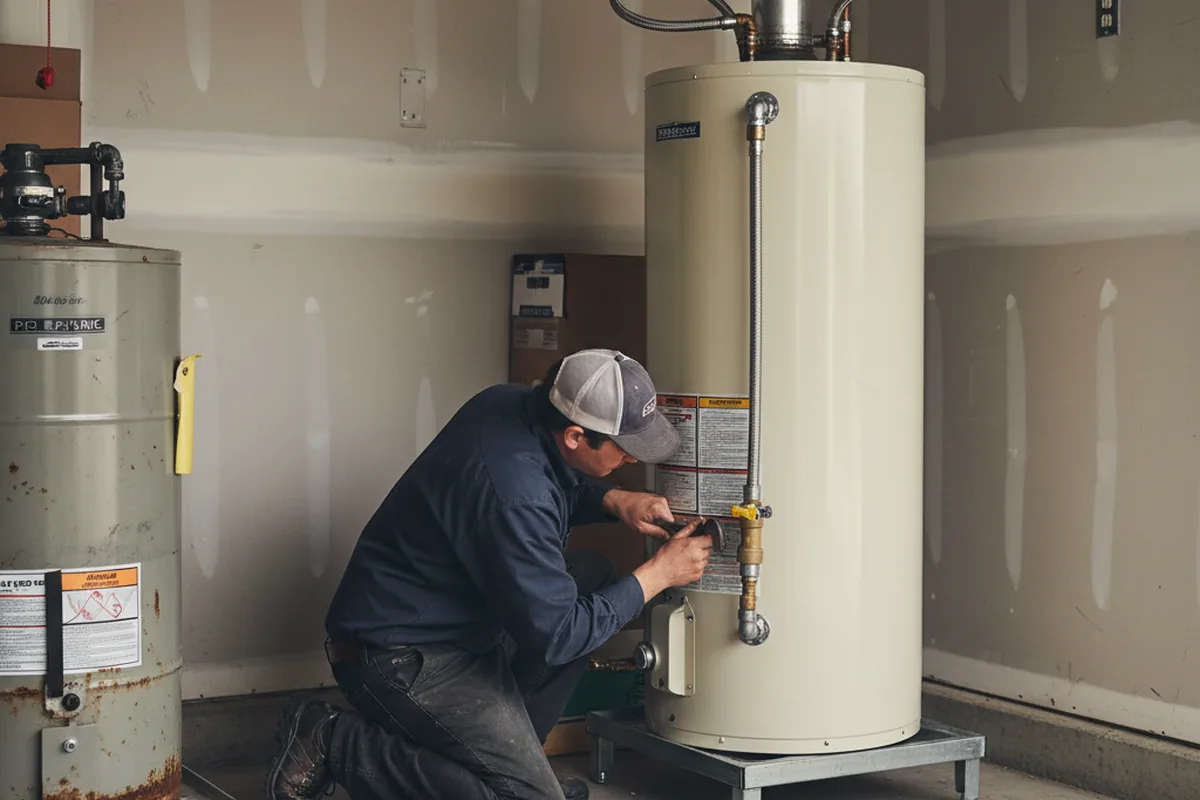 Water heater and shutoff valve replacement in Linthicum Heights